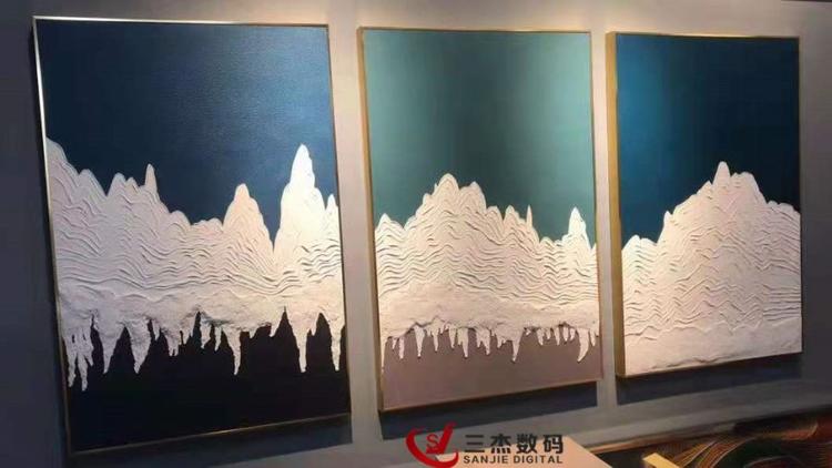 革新石材裝飾 理光UV平板打印機(jī)引領(lǐng)3D背景墻批量制作新風(fēng)潮